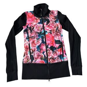 Lululemon Nice Asana Jacket Women's Size 4 Secret Garden Floral Flowers Full Zip